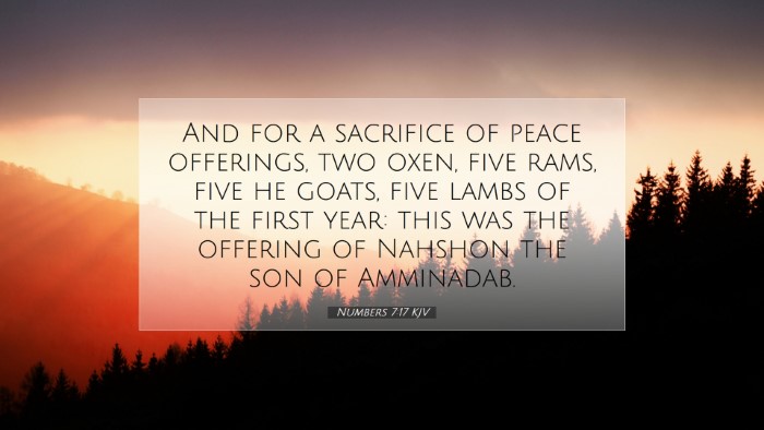 Picture 07 - Numbers 7:17 KJV Desktop Wallpaper - And for a sacrifice of peace offerings, two oxen, - Desktop Bible Verse Wallpaper