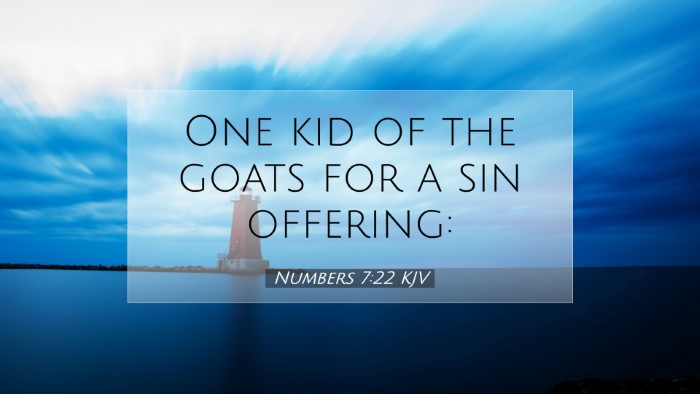 Picture 07 - Numbers 7:22 KJV Desktop Wallpaper - One kid of the goats for a sin - Desktop Bible Verse Wallpaper