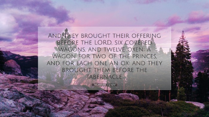 Picture 07 - Numbers 7:3 KJV Desktop Wallpaper - And they brought their offering before the LORD, - Desktop Bible Verse Wallpaper