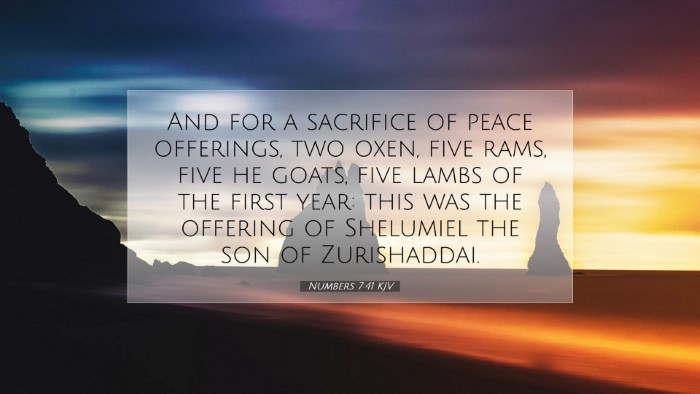 Picture 07 - Numbers 7:41 KJV Desktop Wallpaper - And for a sacrifice of peace offerings, two oxen, - Desktop Bible Verse Wallpaper