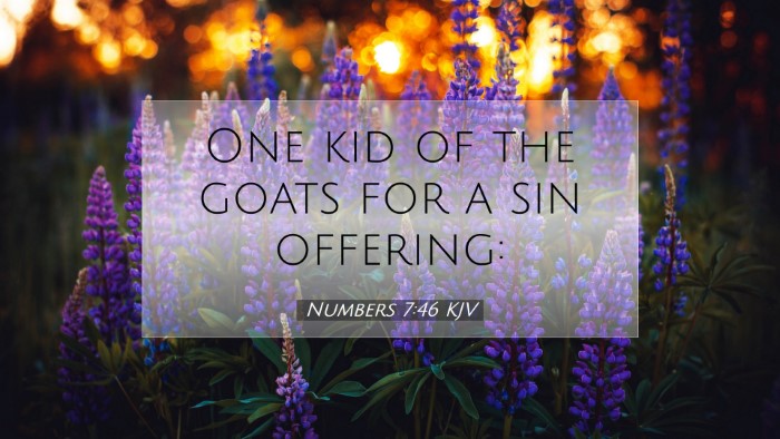 Picture 07 - Numbers 7:46 KJV Desktop Wallpaper - One kid of the goats for a sin - Desktop Bible Verse Wallpaper
