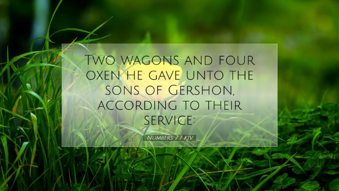 Picture 07 - Numbers 7:7 KJV Desktop Wallpaper - Two wagons and four oxen he gave unto the sons of - Desktop Bible Verse Wallpaper