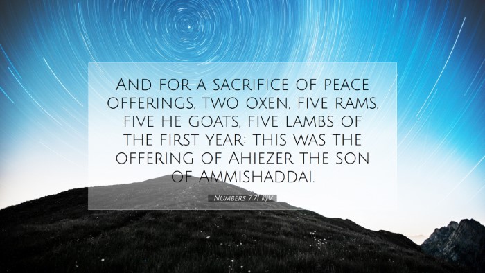 Picture 07 - Numbers 7:71 KJV Desktop Wallpaper - And for a sacrifice of peace offerings, two oxen, - Desktop Bible Verse Wallpaper