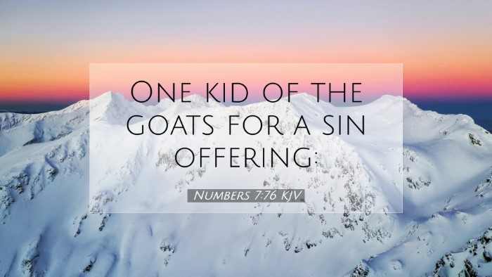 Picture 07 - Numbers 7:76 KJV Desktop Wallpaper - One kid of the goats for a sin - Desktop Bible Verse Wallpaper