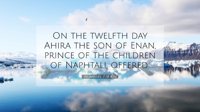 Picture 07 - Numbers 7:78 KJV Desktop Wallpaper - On the twelfth day Ahira the son of Enan, prince - Desktop Bible Verse Wallpaper