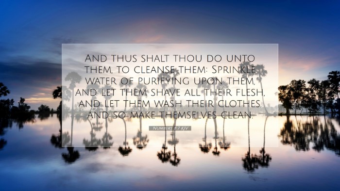 Picture 07 - Numbers 8:7 KJV Desktop Wallpaper - And thus shalt thou do unto them, to cleanse - Desktop Bible Verse Wallpaper