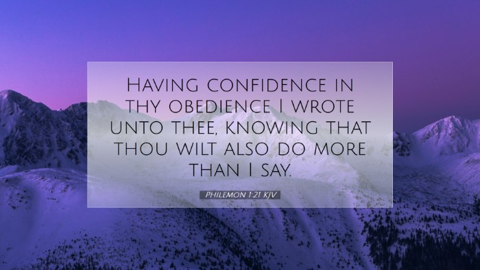 Picture 07 - Philemon 1:21 KJV Desktop Wallpaper - Having confidence in thy obedience I wrote unto - Desktop Bible Verse Wallpaper