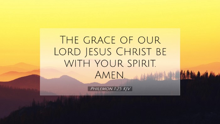 Picture 07 - Philemon 1:25 KJV Desktop Wallpaper - The grace of our Lord Jesus Christ be with your - Desktop Bible Verse Wallpaper