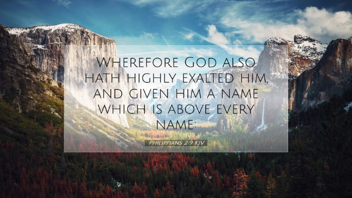 Picture 07 - Philippians 2:9 KJV Desktop Wallpaper - Wherefore God also hath highly exalted him, and - Desktop Bible Verse Wallpaper