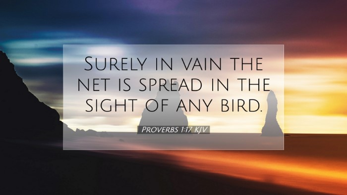 Picture 07 - Proverbs 1:17 KJV Desktop Wallpaper - Surely in vain the net is spread in the sight of - Desktop Bible Verse Wallpaper