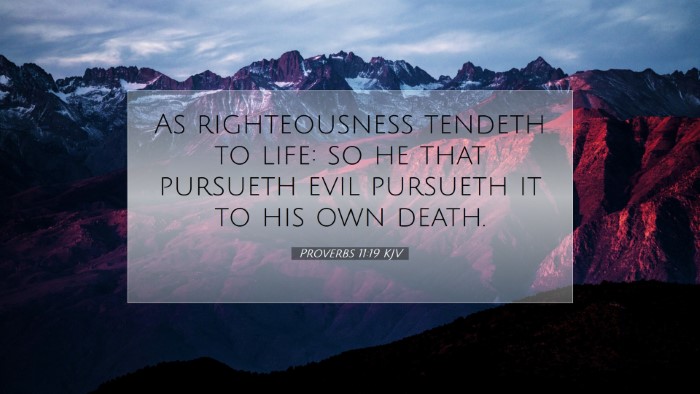 Picture 07 - Proverbs 11:19 KJV Desktop Wallpaper - As righteousness tendeth to life: so he that - Desktop Bible Verse Wallpaper