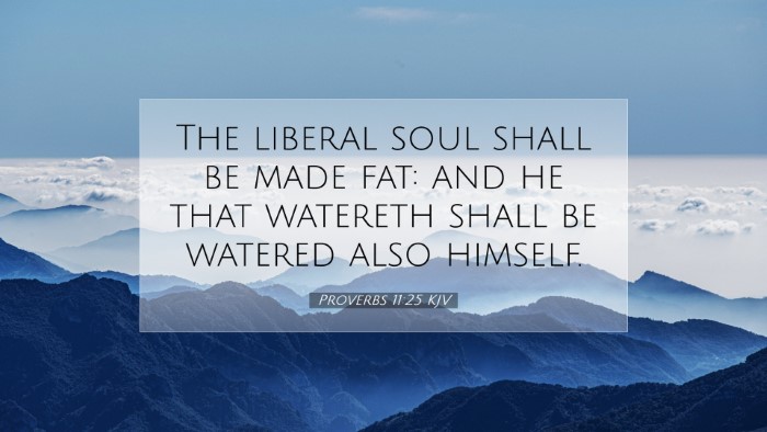 Picture 07 - Proverbs 11:25 KJV Desktop Wallpaper - The liberal soul shall be made fat: and he that - Desktop Bible Verse Wallpaper