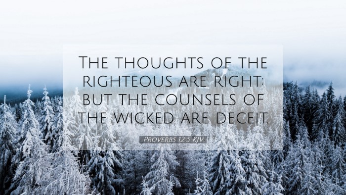Picture 07 - Proverbs 12:5 KJV Desktop Wallpaper - The thoughts of the righteous are right: but the - Desktop Bible Verse Wallpaper