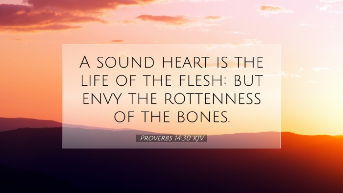 Picture 07 - Proverbs 14:30 KJV Desktop Wallpaper - A sound heart is the life of the flesh: but envy - Desktop Bible Verse Wallpaper