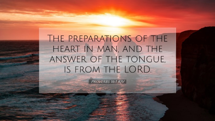 Picture 07 - Proverbs 16:1 KJV Desktop Wallpaper - The preparations of the heart in man, and the - Desktop Bible Verse Wallpaper