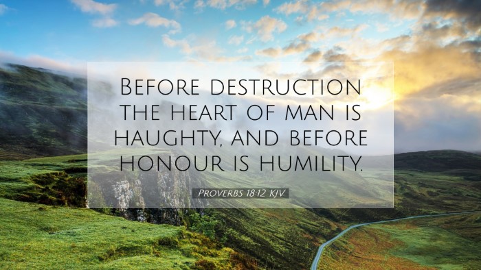 Picture 07 - Proverbs 18:12 KJV Desktop Wallpaper - Before destruction the heart of man is haughty, - Desktop Bible Verse Wallpaper
