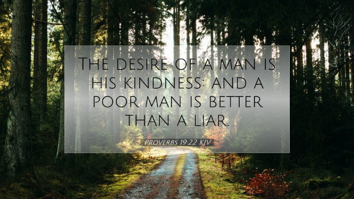 Picture 07 - Proverbs 19:22 KJV Desktop Wallpaper - The desire of a man is his kindness: and a poor - Desktop Bible Verse Wallpaper