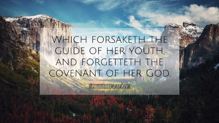 Picture 07 - Proverbs 2:17 KJV Desktop Wallpaper - Which forsaketh the guide of her youth, and - Desktop Bible Verse Wallpaper