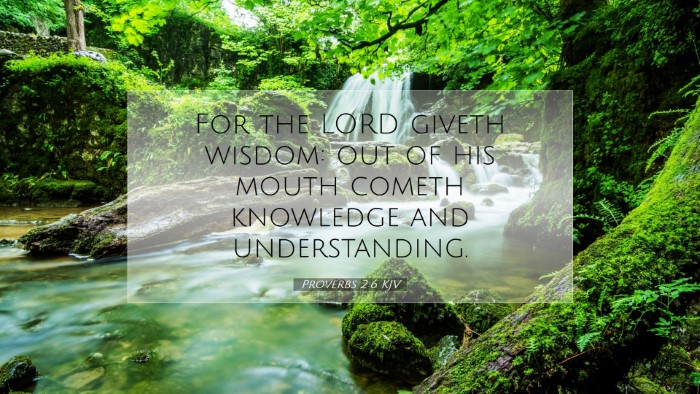 Picture 07 - Proverbs 2:6 KJV Desktop Wallpaper - For the LORD giveth wisdom: out of his mouth - Desktop Bible Verse Wallpaper