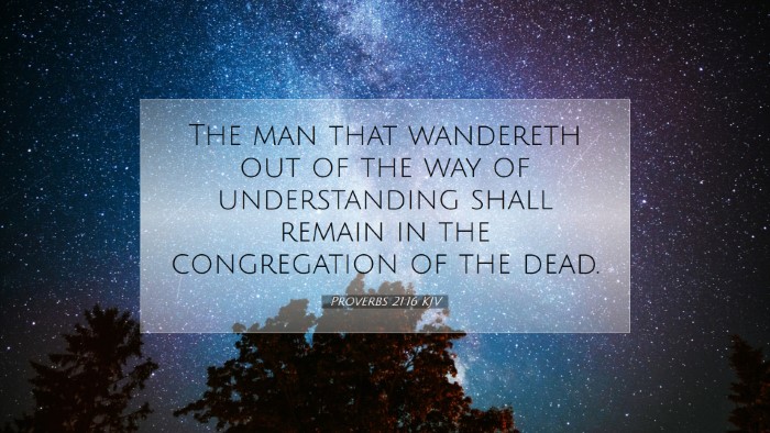 Picture 07 - Proverbs 21:16 KJV Desktop Wallpaper - The man that wandereth out of the way of - Desktop Bible Verse Wallpaper