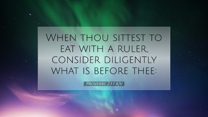 Picture 07 - Proverbs 23:1 KJV Desktop Wallpaper - When thou sittest to eat with a ruler, consider - Desktop Bible Verse Wallpaper