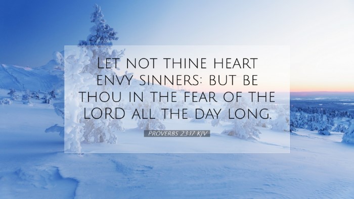 Picture 07 - Proverbs 23:17 KJV Desktop Wallpaper - Let not thine heart envy sinners: but be thou in - Desktop Bible Verse Wallpaper