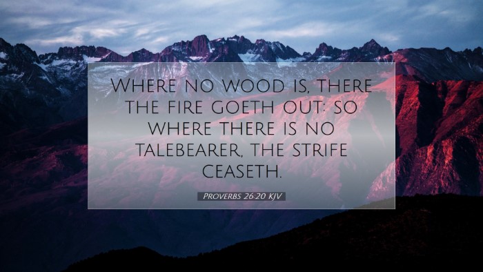 Picture 07 - Proverbs 26:20 KJV Desktop Wallpaper - Where no wood is, there the fire goeth out: so - Desktop Bible Verse Wallpaper