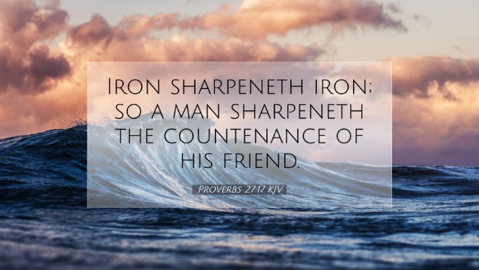 Picture 07 - Proverbs 27:17 KJV Desktop Wallpaper - Iron sharpeneth iron; so a man sharpeneth the - Desktop Bible Verse Wallpaper