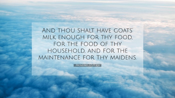 Picture 07 - Proverbs 27:27 KJV Desktop Wallpaper - And thou shalt have goats' milk enough for thy - Desktop Bible Verse Wallpaper