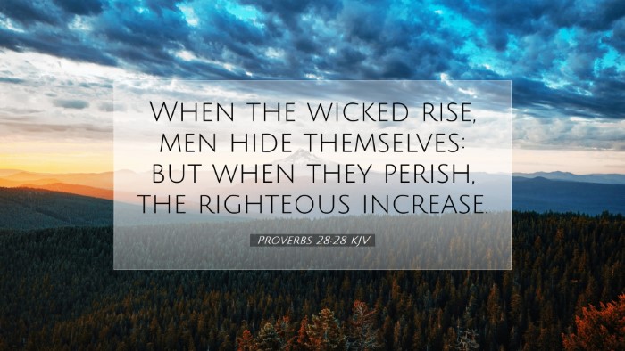 Picture 07 - Proverbs 28:28 KJV Desktop Wallpaper - When the wicked rise, men hide themselves: but - Desktop Bible Verse Wallpaper