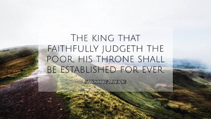 Picture 07 - Proverbs 29:14 KJV Desktop Wallpaper - The king that faithfully judgeth the poor, his - Desktop Bible Verse Wallpaper
