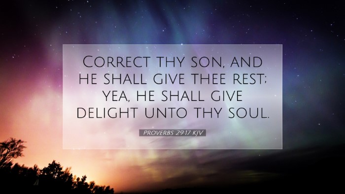 Picture 07 - Proverbs 29:17 KJV Desktop Wallpaper - Correct thy son, and he shall give thee rest; - Desktop Bible Verse Wallpaper