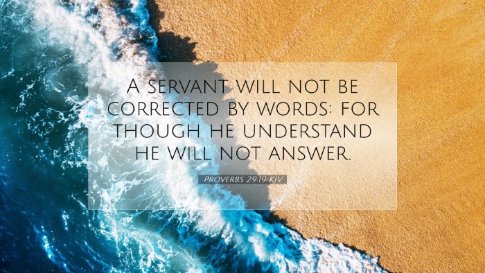 Picture 07 - Proverbs 29:19 KJV Desktop Wallpaper - A servant will not be corrected by words: for - Desktop Bible Verse Wallpaper