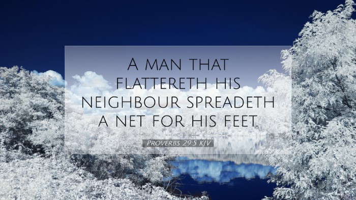 Picture 07 - Proverbs 29:5 KJV Desktop Wallpaper - A man that flattereth his neighbour spreadeth a - Desktop Bible Verse Wallpaper