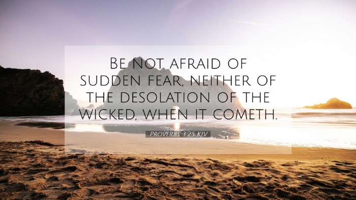 Picture 07 - Proverbs 3:25 KJV Desktop Wallpaper - Be not afraid of sudden fear, neither of the - Desktop Bible Verse Wallpaper