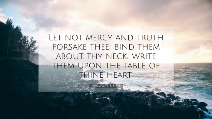 Picture 07 - Proverbs 3:3 KJV Desktop Wallpaper - Let not mercy and truth forsake thee: bind them - Desktop Bible Verse Wallpaper