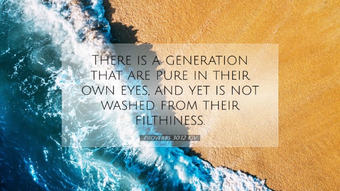 Picture 07 - Proverbs 30:12 KJV Desktop Wallpaper - There is a generation that are pure in their own - Desktop Bible Verse Wallpaper