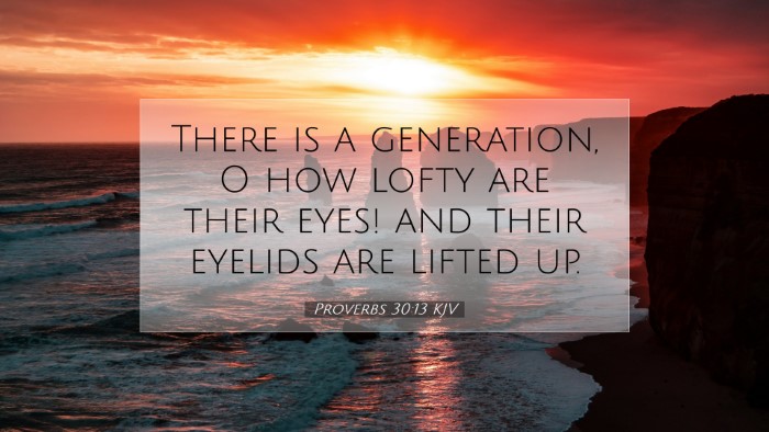 Picture 07 - Proverbs 30:13 KJV Desktop Wallpaper - There is a generation, O how lofty are their - Desktop Bible Verse Wallpaper