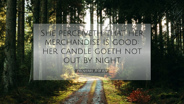 Picture 07 - Proverbs 31:18 KJV Desktop Wallpaper - She perceiveth that her merchandise is good: her - Desktop Bible Verse Wallpaper