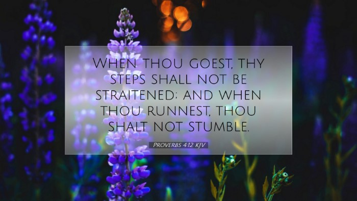 Picture 07 - Proverbs 4:12 KJV Desktop Wallpaper - When thou goest, thy steps shall not be - Desktop Bible Verse Wallpaper