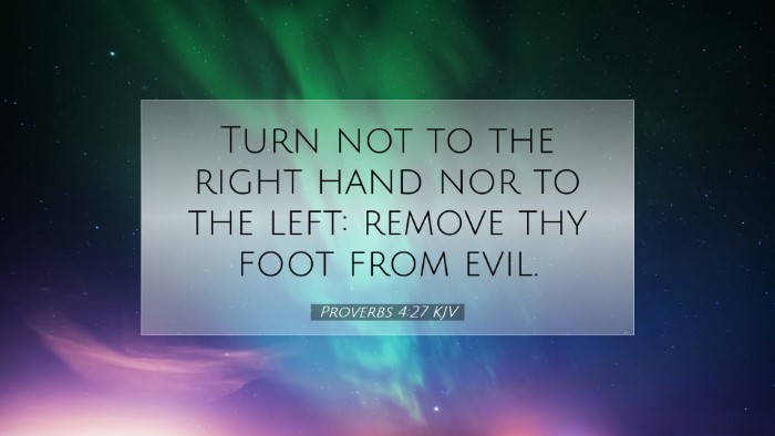 Picture 07 - Proverbs 4:27 KJV Desktop Wallpaper - Turn not to the right hand nor to the left: - Desktop Bible Verse Wallpaper