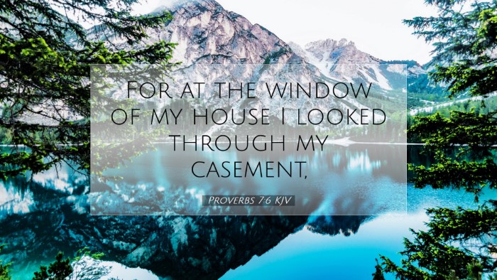 Picture 07 - Proverbs 7:6 KJV Desktop Wallpaper - For at the window of my house I looked through my - Desktop Bible Verse Wallpaper