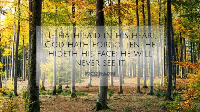 Picture 07 - Psalms 10:11 KJV Desktop Wallpaper - He hath said in his heart, God hath forgotten: he - Desktop Bible Verse Wallpaper