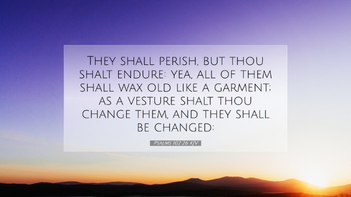 Picture 07 - Psalms 102:26 KJV Desktop Wallpaper - They shall perish, but thou shalt endure: yea, - Desktop Bible Verse Wallpaper
