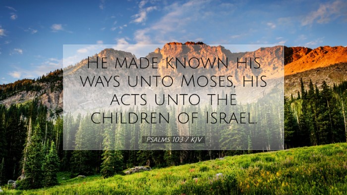 Picture 07 - Psalms 103:7 KJV Desktop Wallpaper - He made known his ways unto Moses, his acts unto - Desktop Bible Verse Wallpaper