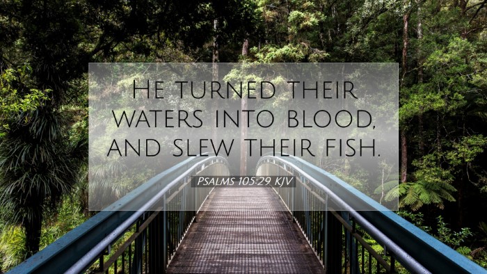 Picture 07 - Psalms 105:29 KJV Desktop Wallpaper - He turned their waters into blood, and slew their - Desktop Bible Verse Wallpaper