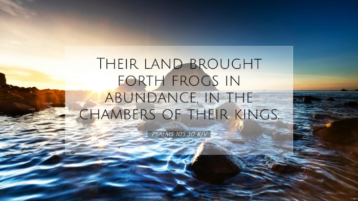 Picture 07 - Psalms 105:30 KJV Desktop Wallpaper - Their land brought forth frogs in abundance, in - Desktop Bible Verse Wallpaper