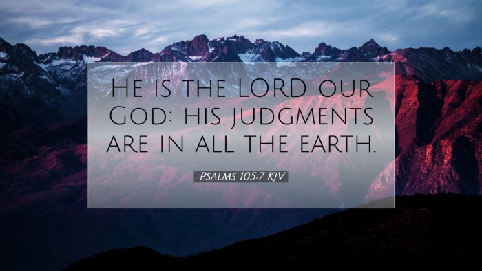 Picture 07 - Psalms 105:7 KJV Desktop Wallpaper - He is the LORD our God: his judgments are in all - Desktop Bible Verse Wallpaper