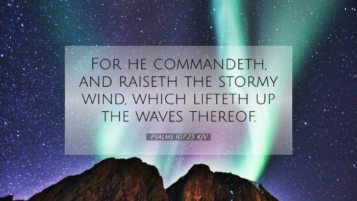 Picture 07 - Psalms 107:25 KJV Desktop Wallpaper - For he commandeth, and raiseth the stormy wind, - Desktop Bible Verse Wallpaper