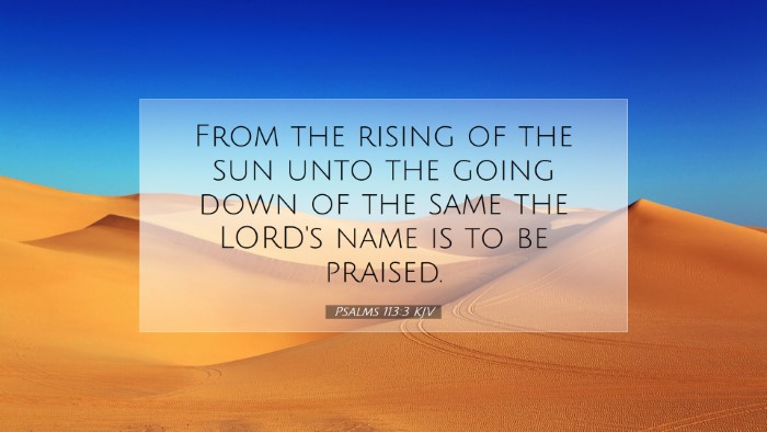 Picture 07 - Psalms 113:3 KJV Desktop Wallpaper - From the rising of the sun unto the going down of - Desktop Bible Verse Wallpaper